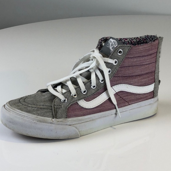 Vans Shoes - Vans Sk8-Hi Shoes in Grey/Purple - Size 7.0